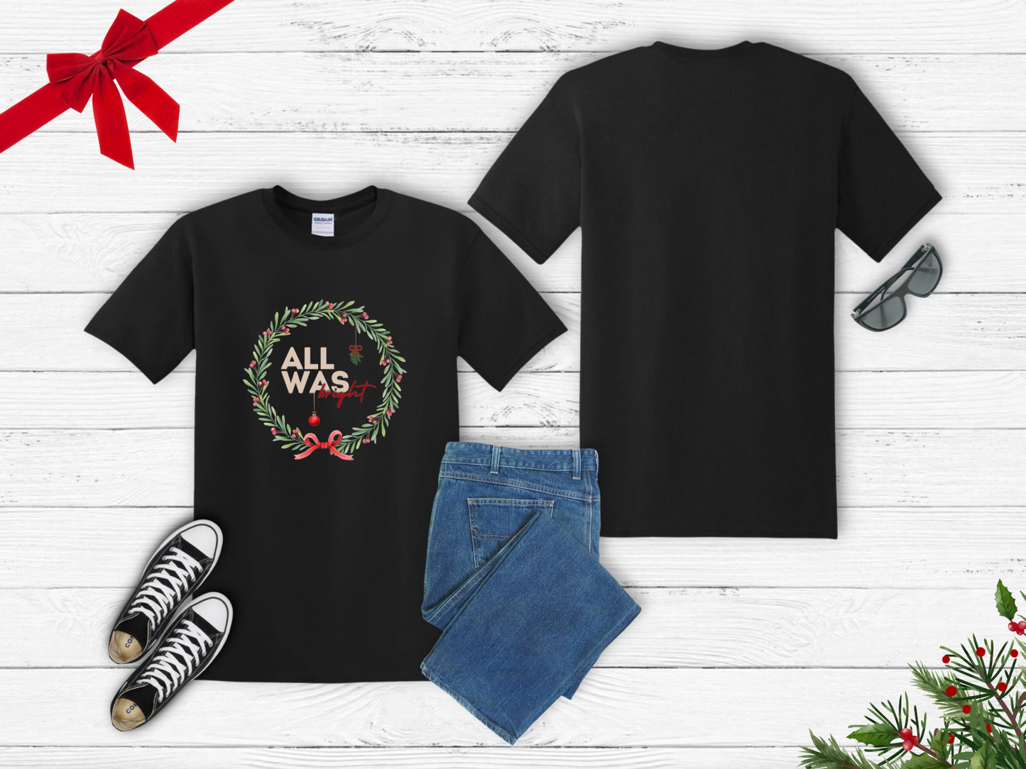 Adult T-Shirt- All Was Bright