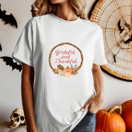 Adult T-Shirt - Grateful and Thankful
